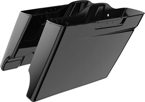 Vista 64 de Alforjas extendidas para Harley Touring Street Glide, Electra Glide, Road Glide 2014-2023 (whisky ámbar)
