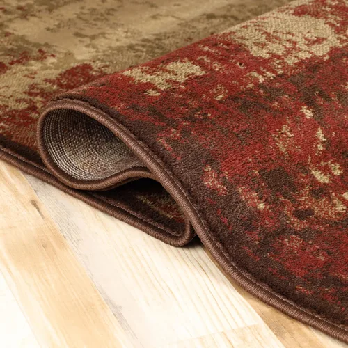 Vista 5 de Alfombra moderna de la colección Superior Afton Acid Wash, Polipropileno, Caoba Modern Abstract Rugs for High Traffic Living Room, Dining