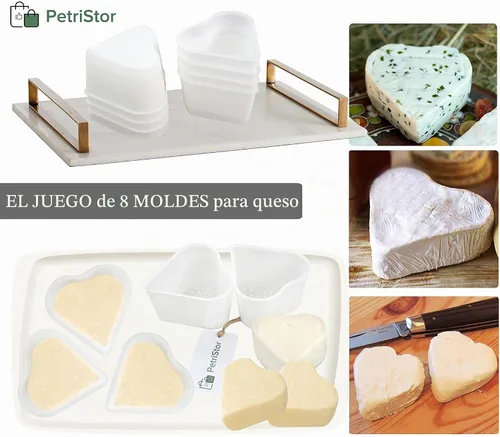 Vista 7 de PetriStor Molde de queso suave para queso de 8 piezas, 1/3 cuartos de galón, molde de queso suave para hacer queso, suministros caseros para hacer