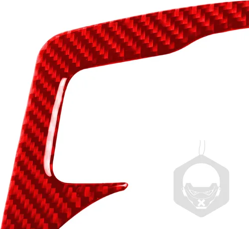 Vista 4 de Juego de calcomanías para consola central de coche, juego de calcomanías de fibra de carbono suave para interior de automóvil compatible con Nissan