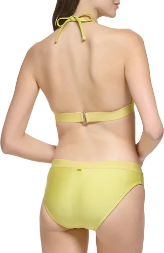 Vista 3 de Conjunto de 2 piezas de bikini de tela brillante y extraíble para mujer