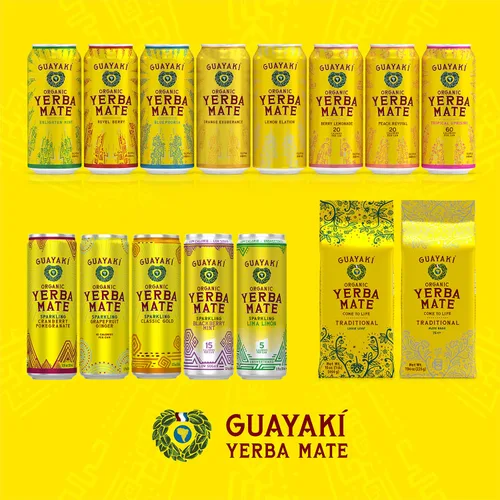 Vista 6 de Guayakí - Paquete alternativo de bebida orgánica Yerba Mate Clean Energy, sabor Revel Berry & Bluephoria, 15.5 onzas (paquete de 24), 150 mg