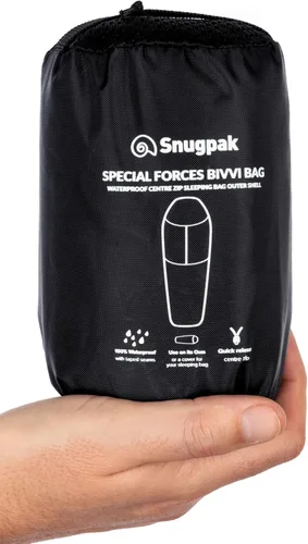 Vista 2 de Snugpak Special Forces Bivvi Bag - Bolsa de supervivencia de emergencia bivvy con cremallera central de media longitud