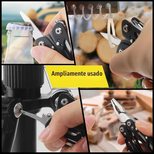 Vista 5 de Lasnten 6 Piezas Alicates Pequeños Multiherramienta, Regalos de Navidad para Hombres Alicates Pequeños Multiherramienta de Acero Inoxidable Mini