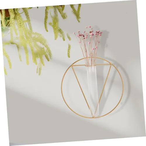 Vista 8 de Jarrón de vidrio para botella, contenedor floral para el hogar, florero, arreglo de contenedor, ornamento, jarrón montado en la pared, jarrón
