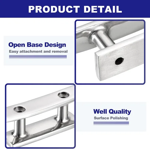 Vista 3 de uxcell Boat Cleat Open Base, 316 Stainless Steel Dock Cleat for Kayak Boat