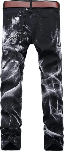 Vista 52 de Enrica Pantalones vaqueros estampados casuales para hombre