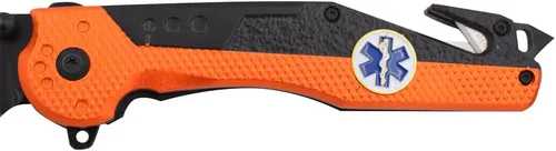 Vista 4 de Snake Eye Tactical Cuchillo táctico 3 en 1 estilo Rescue para militares y primeros auxilios