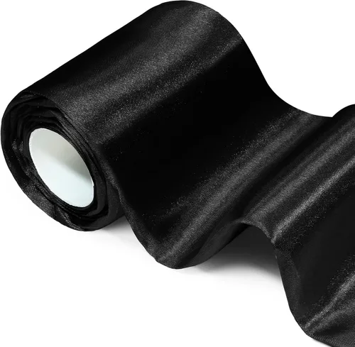 Vista 13 de KKJIAF Tela de satén negro, 63 pulgadas de ancho, tela sedosa brillante para vestido, camisas, camino de mesa, servilleta, mantel, decoración