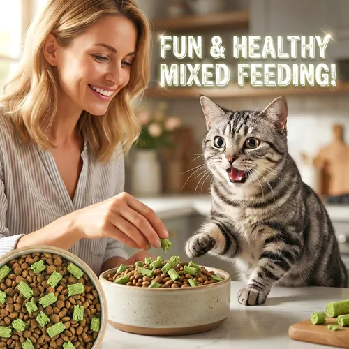 Vista 6 de 10Pcs/50g Cat Toys Kitten Freeze Dried Catnip Cat Grass Teething Stick Treat for Indoor Cats Edible Removal Hairballs Kitten Toys Kitty Chew for
