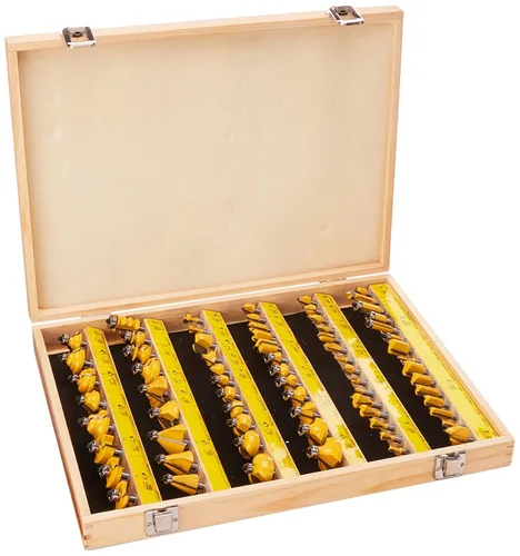 Vista 8 de Yonico 17702 Juego de 70 fresas para ruteadora de calidad profesional con mango de carburo 1,2 cm