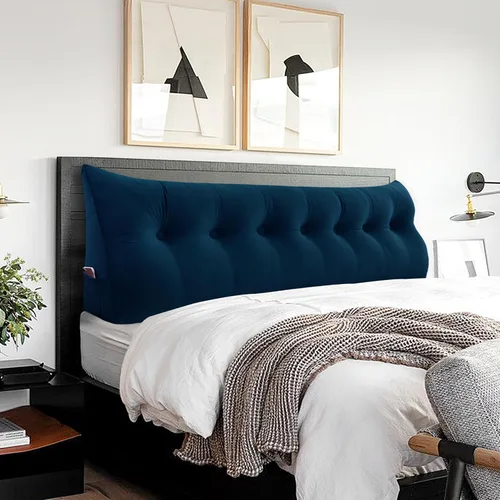 Vista 32 de Almohada de cabecero – Almohada de cama grande 3 en 1 como almohada de lectura de cuña, almohada grande para sofá cama o respaldo de apoyo, almohada