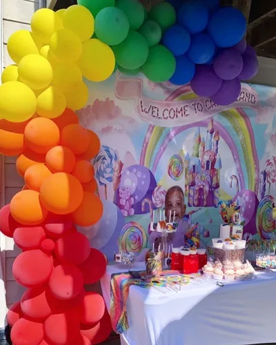Vista 2 de Kit de arco de guirnalda de globos de fiesta de 16.3 pies para fiesta temática mexicana, arco iris, cumpleaños, cumpleaños, despedida de soltera