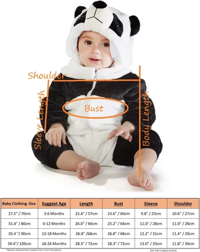 Vista 4 de M&M SCRUBS Trajes de cosplay de animales, disfraz de bebé para niños y niñas