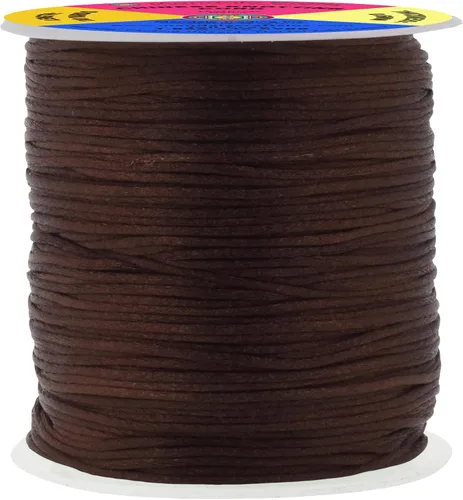 Vista 59 de Mandala Crafts Cordón de satén de cola de rattail de 0.02 in para nudos chinos de macramé