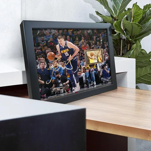 Vista 3 de sufenvera Póster enmarcado de Nikola Jokic de baloncesto con diseño de Nikola Jokic, collage de películas fotográficas, regalos de recuerdo