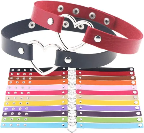 Vista 3 de YA-LIDS - Gargantilla para mujer y niña, ajustable, diseño de rock punk, collar para cuello