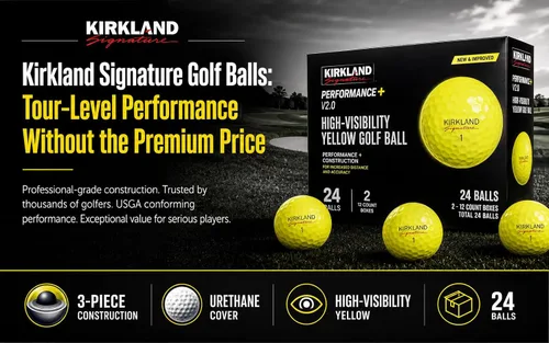 Vista 2 de Kirkland Signature - Pelotas de golf de 3 piezas, versión 2.0, amarillo