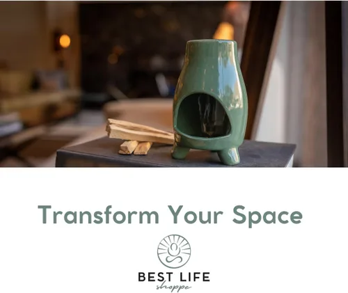 Vista 7 de Mini-Chiminea - Soporte de Palo Santo hecho a mano, quemador de incienso y atrapa cenizas para palitos de Palo Santo o incienso, decoración única
