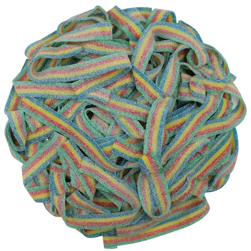 Vista 35 de Cinturones de Gomitas Ácidas de Varios Colores (Azul Baya (Arándano), 1 Libra)