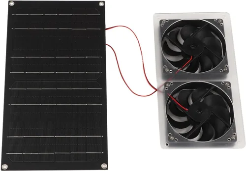 Vista 2 de Ventilador del generador solar, extractor de aire accionado solar compacto de 5 V para RV