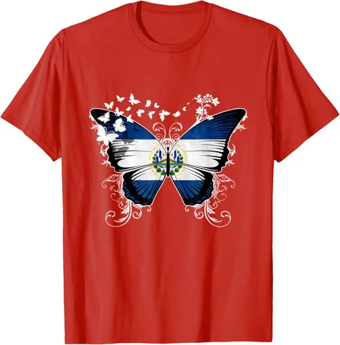 Vista 82 de Camiseta Salvadoreña Bandera El Salvador, Negro