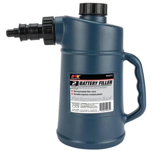 Vista 8 de Performance Tool W54273, boca de radiador plástica (2.5 galones), Relleno de batería (2QT)