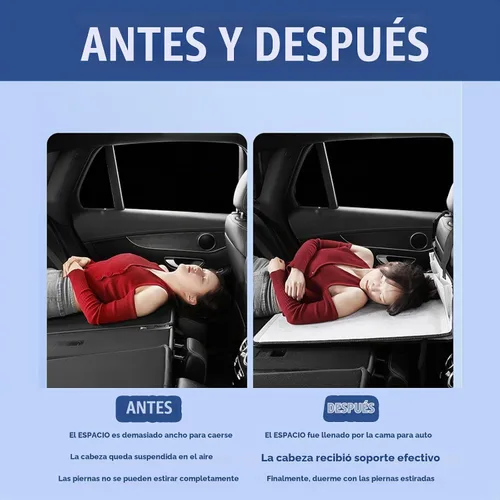Vista 5 de QISHENG Tabla de extensión de cama de campamento para automóvil, colchón plegable para SUV y extensor de asiento trasero para viajes, alfombrilla