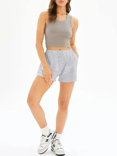 Vista 3 de SamaFun Pantalones cortos deportivos para mujer, pantalones cortos deportivos para correr, casuales, de verano, ligeros, para entrenamiento