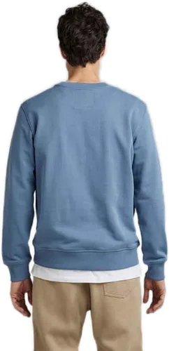 Vista 3 de G-STAR Sudadera de cuello redondo con estampado prémium para hombre Resumen: Azul