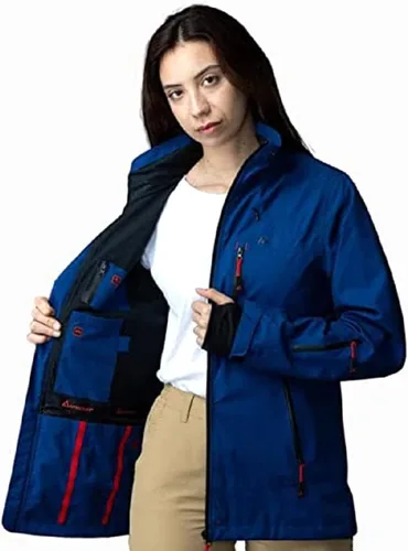 Vista 9 de Apricoat Adventure 2.0 - Chaqueta de invierno con aislamiento para hombre y mujer, para snowboard, senderismo, senderismo, campamento, esquí, Rojo