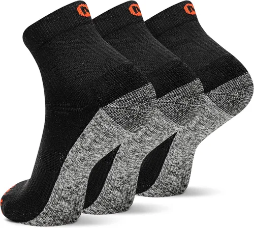 Vista 2 de Merrell Calcetines de trabajo ligeros unisex para adultos para hombres y mujeres, 3 pares, recompensan con refuerzo duradero