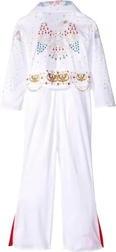 Vista 2 de Rubies - Disfraz de Elvis de lujo para niños, Blanco
