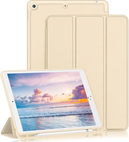 Vista 18 de Funda para iPad 8ª/7ª generación (2020/2019) iPad 10.2 pulgadas con soporte para lápices [encendido/apagado] funda protectora con soporte magnetico