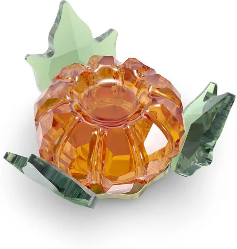 Vista 7 de Swarovski Garden Tales - Imán de flor de cerezo, pequeño, cristales de Swarovski rosa y metal con acabado en tono dorado, parte de la colección