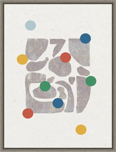 Vista 12 de Amanti Art Framed Canvas Wall Art 24x18 Retro Dots and Paper by THE MIUUS STUDIO, Framed Wall Art Canvas, Abstract Artwork, Traditional Decor
