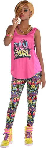 Vista 3 de Graffiti - Leggings para mujer, talla estándar para adultos, multicolor, 1 pieza.