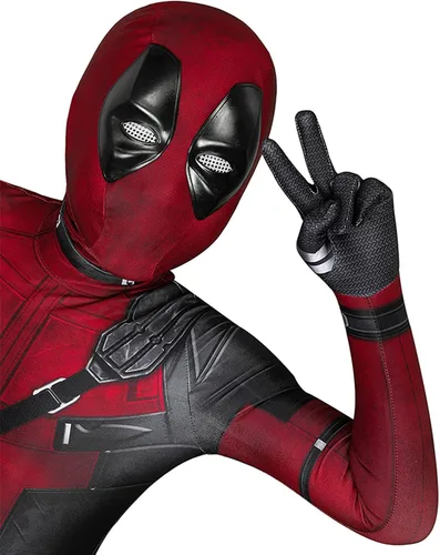 Vista 2 de Reddomain Traje de superhéroe para niños, estilo 3D, disfraz de cosplay de Halloween