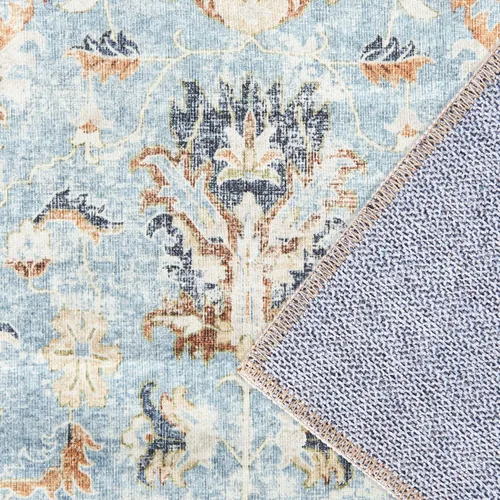 Vista 6 de jinchan Alfombra de entrada de 2 x 3 pulgadas, lavable, diseño floral vintage, tapete pequeño para interiores, bohemio, ligero, delgado