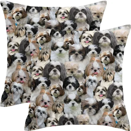 Vista 21 de Regalo para amantes de Airedale Terrier, 2 fundas de almohada de Bingley Terrier, fundas de almohada con estampado de cara de perro, fundas