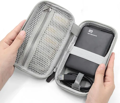 Vista 4 de Bolsa de suministro para diabéticos de carcasa rígida para diabetes, estuche organizador para monitor de glucosa en sangre, kit de prueba con A-Negro