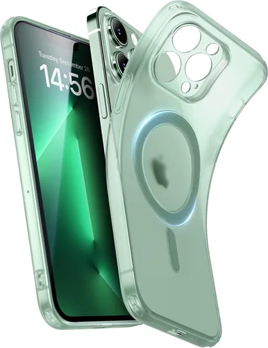 Vista 13 de ESR Funda para iPhone 13 Pro, Compatible con MagSafe, Protección de Grado Militar, Resiste el Amarillamiento y los Arañazos, Funda Magnética