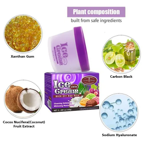 Vista 7 de AICHUN BEAUTY Helado Facial Wash Off Máscara de barro Control de aceite Limpieza profunda Hidratante Exfoliación de puntos negros Cuidado de la piel