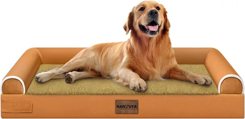 Vista 117 de NANUYA - Cama ortopédica para perros de tamaño mediano/grande, lavable: Camas con almohada para perros de tamaño mediano/grande, sofá de espuma