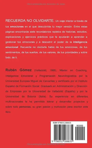 Vista 2 de QUERIDO YO RECUERDA NO OLVIDARTE Aprende a gestionar tus emociones. Descubre el poder de la Inteligencia Emocional. (Spanish Edition)