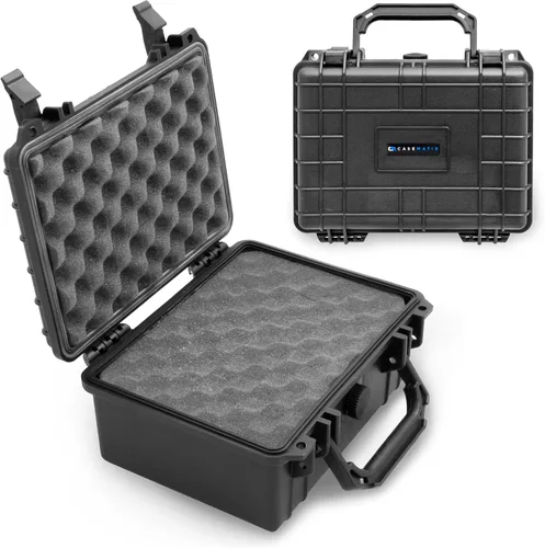 Vista 14 de CASEMATIX 8" Funda rígida impermeable pequeña con espuma personalizable para electrónica portátil, herramientas y accesorios - Carcasa rígida