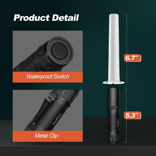 Vista 8 de RoadHero Paquete de 2 linternas LED multicolor de 12 pulgadas para control de tráfico, 4 colores en 1, luz de señal de seguridad para versión