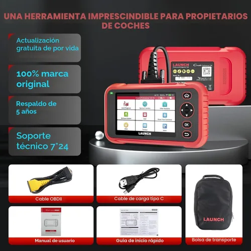 Vista 8 de Launch Escáner OBD2, CRP123E Elite, lector de motor, TCM, bolsa de aire, ABS, SRS, aceite, reprogramar cuerpo de acelerador, reinicio de SAS, prueba