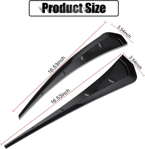 Vista 2 de Miytsya 2 PCS Rejillas de Ventilación Laterales para Guardabarros de Coche, Alerón de Fibra de Carbono ABS, Calcomanías Decorativas