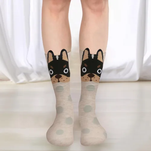 Vista 4 de AGRIMONY Calcetines de gato para mujer, calcetines de animales lindos regalos de perro para mujer